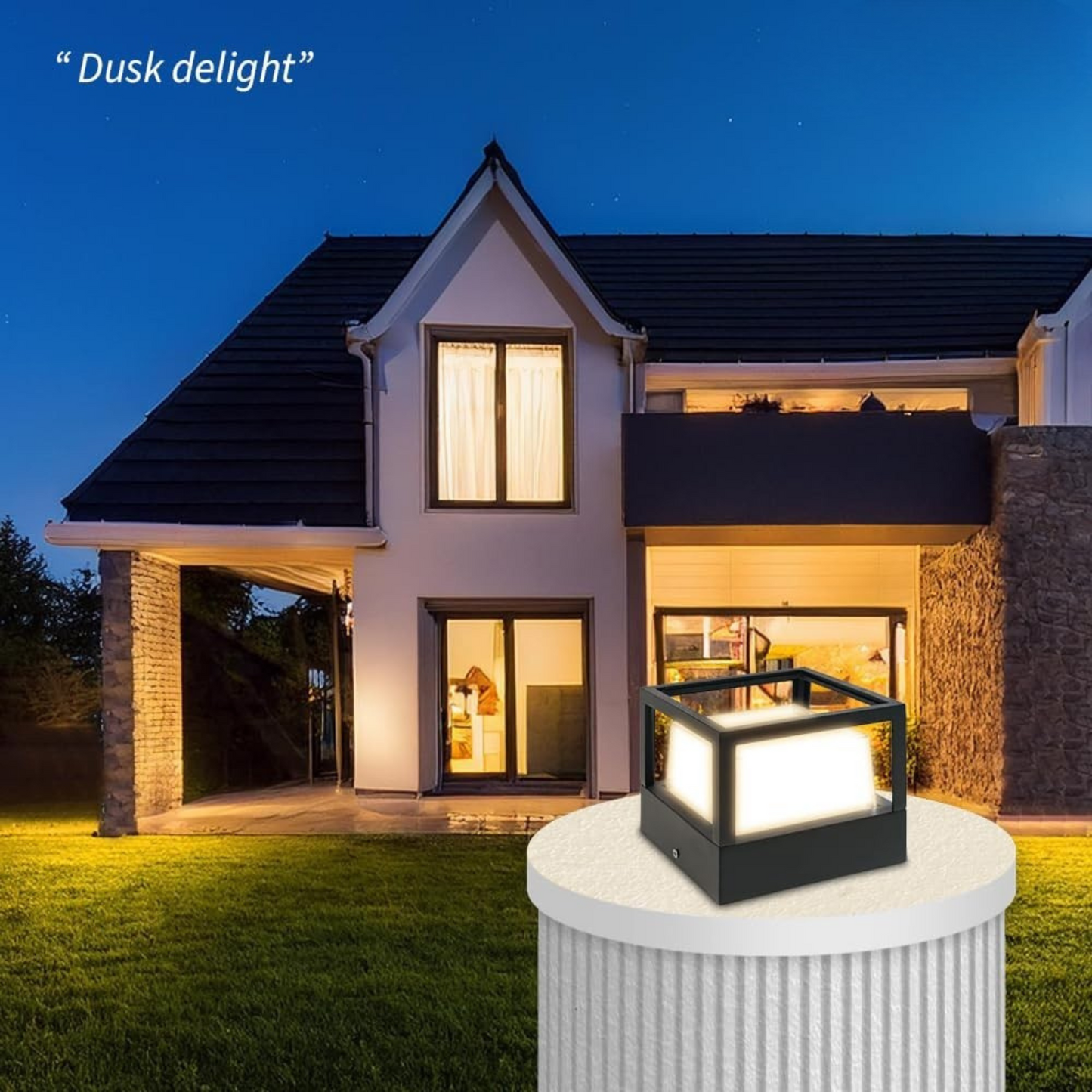 ZIVA SQUARE 12W LED gate Light for Home gate | Waterproof Gate Lamp for Installing As, Compound Wall Lights, Main Gate Lights, Outdoor Pillar Lights, and Boundary Wall Lights (Warm White, Square)