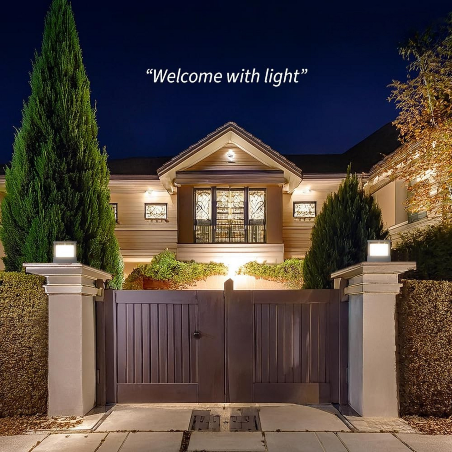 ZIVA SQUARE 12W LED gate Light for Home gate | Waterproof Gate Lamp for Installing As, Compound Wall Lights, Main Gate Lights, Outdoor Pillar Lights, and Boundary Wall Lights (Warm White, Square)