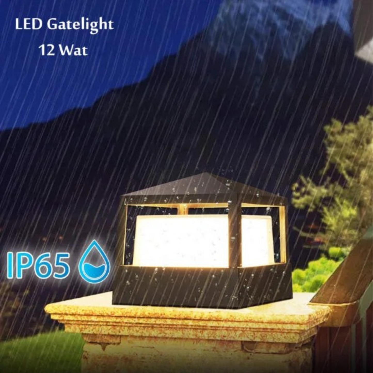 ZOQO SQUARE 12W LED Outdoor Gate Light (Warm White, Square)