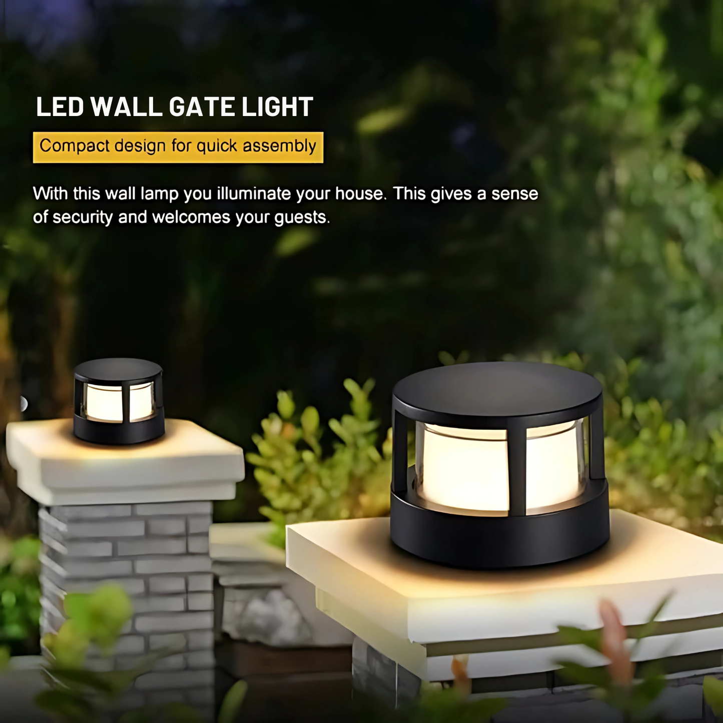 ZOQO ROUND 12W LED Outdoor Gate Light (Warm White)