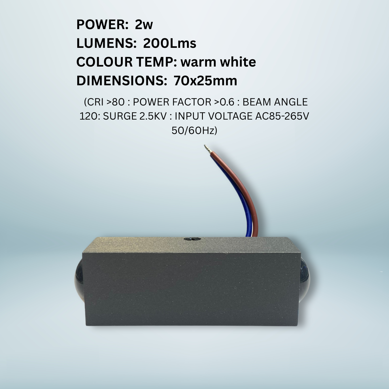 CYLINDRO Series 2W LED Light | Warm White | 2 Years Warranty