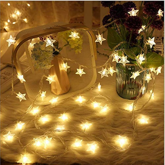 The Bright Storey (Pack Of 2) 14 Stars Fairy String Light For Indoor Outdoor Decoration (Small Star), 4 Meters