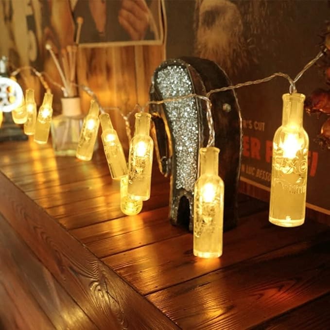 Bottle Shape LED String Lights – Warm White