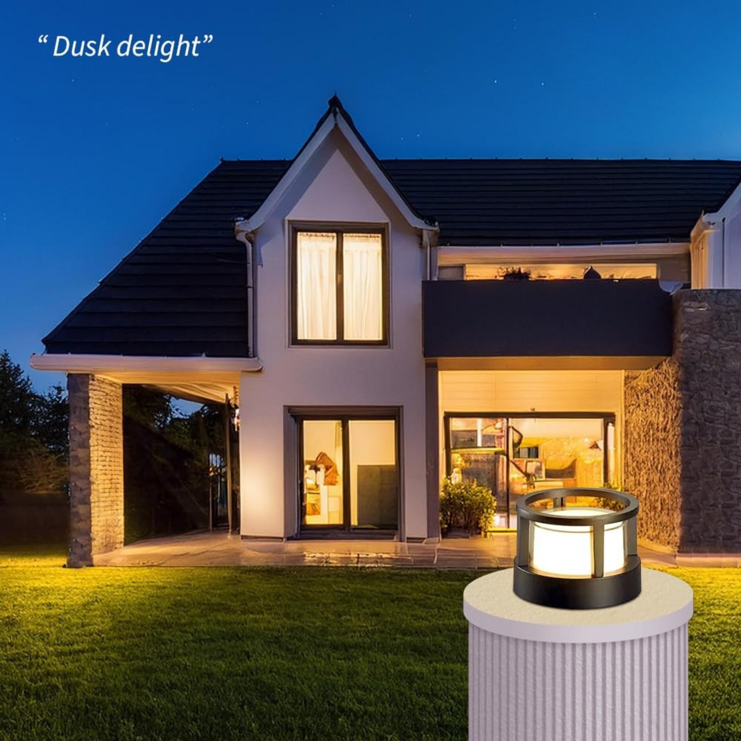 ZIVA ROUND 12W LED gate Light for Home gate | Waterproof Gate Lamp for Installing As, Compound Wall Lights, Main Gate Lights, Outdoor Pillar Lights, and Boundary Wall Lights (Warm White, Round)