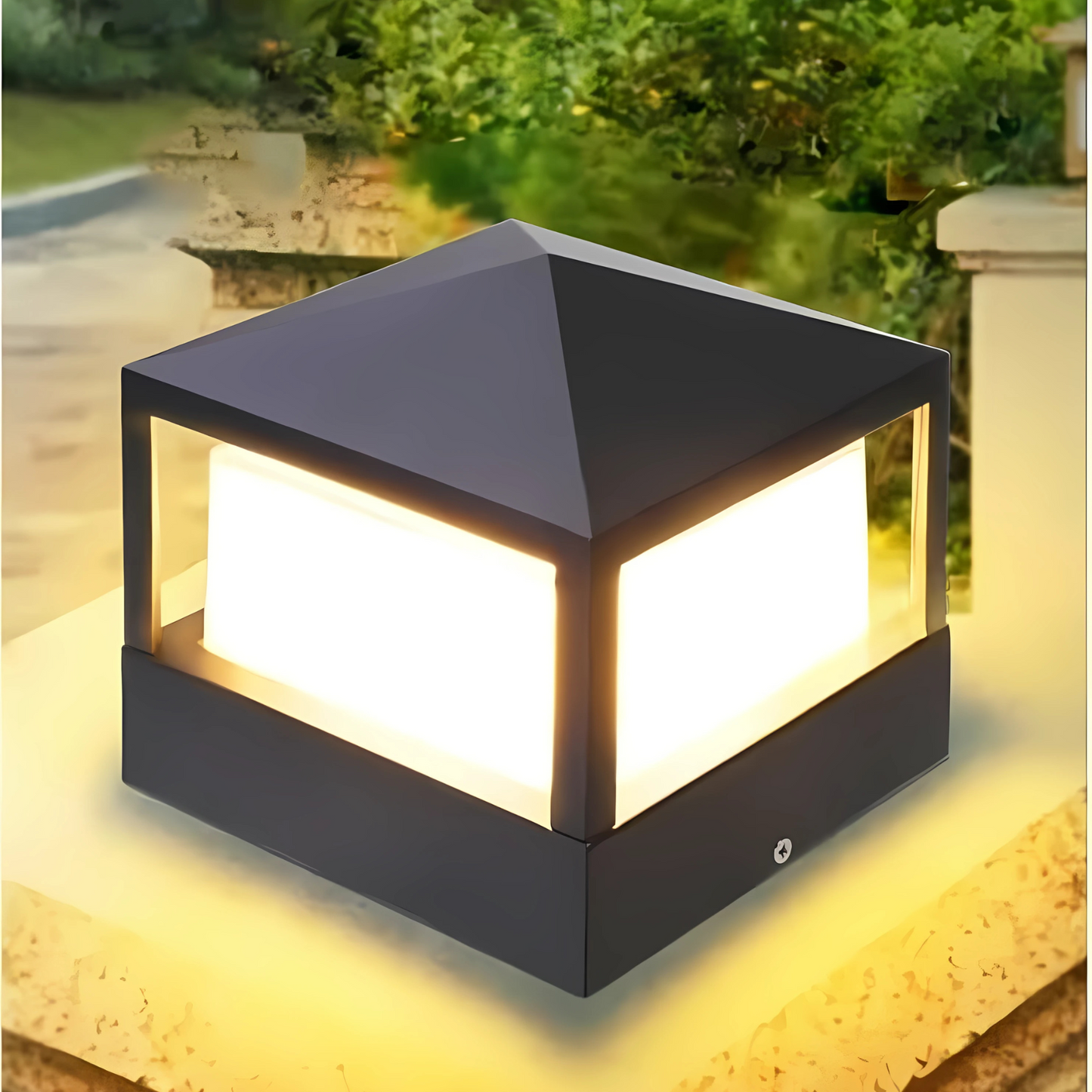ZOQO SQUARE 12W LED Outdoor Gate Light (Warm White, Square)