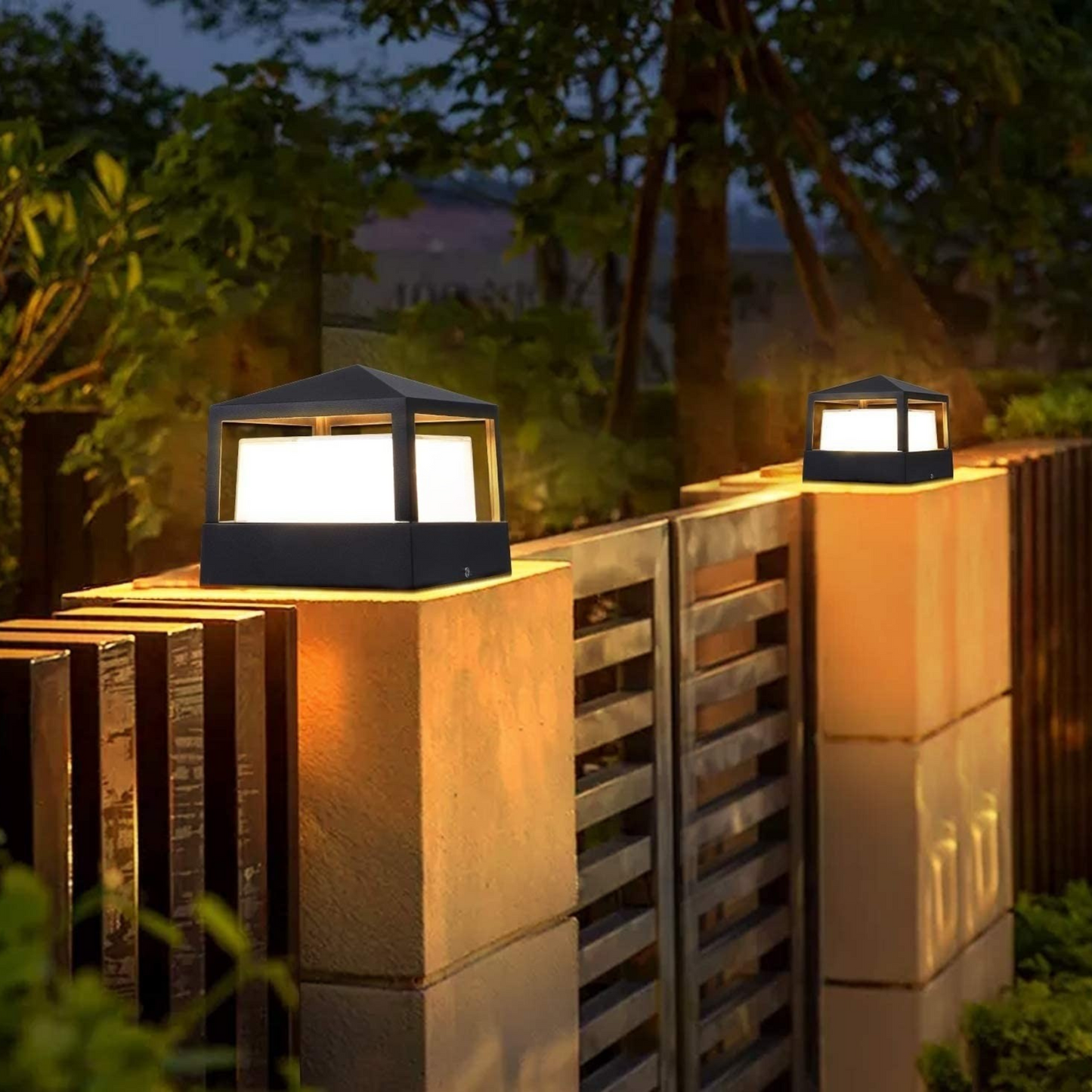 ZOQO SQUARE 12W LED Outdoor Gate Light (Warm White, Square)