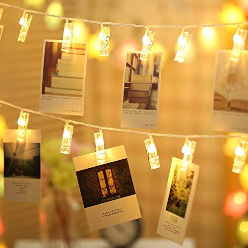 Photo Clip LED String Lights – 14 Clips, (3–4m) Led Lights for Home Decoration | Decorative Lights for Bedroom | Photo Clip Led String Lights