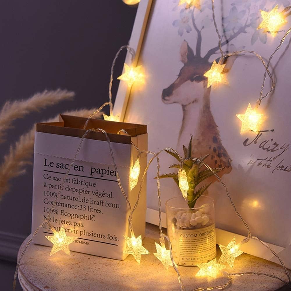 The Bright Storey 14 Stars Fairy String Light For Indoor Outdoor Decoration (Small Star), 4 Meters