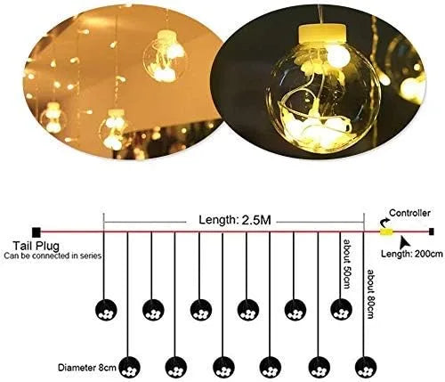 6+6 Ball Warm White Light With Different Flashing Mode