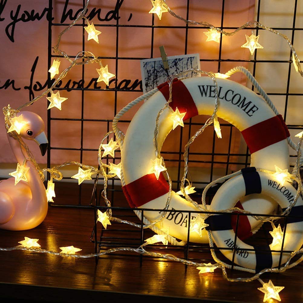 The Bright Storey 14 Stars Fairy String Light For Indoor Outdoor Decoration (Small Star), 4 Meters