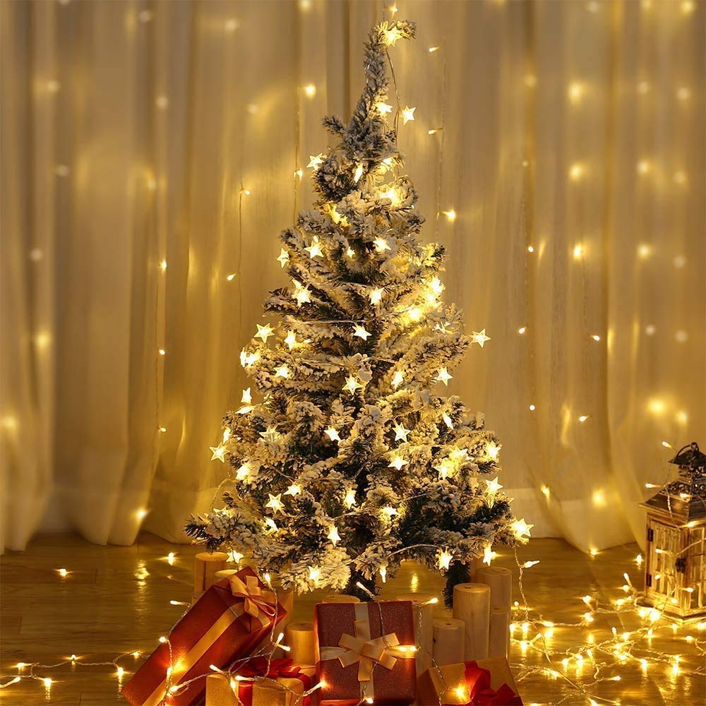The Bright Storey 14 Stars Fairy String Light For Indoor Outdoor Decoration (Small Star), 4 Meters