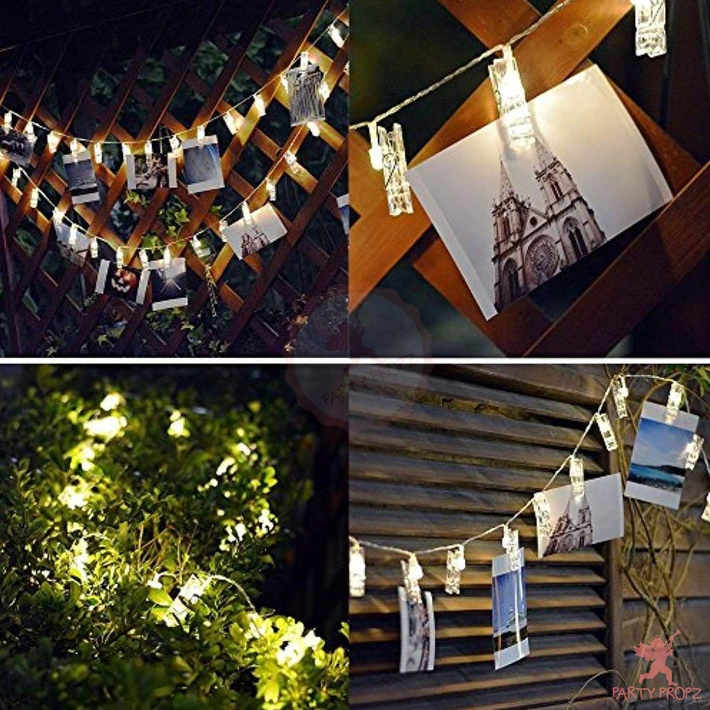 Photo Clip LED String Lights – 14 Clips, (3–4m) Led Lights for Home Decoration | Decorative Lights for Bedroom | Photo Clip Led String Lights