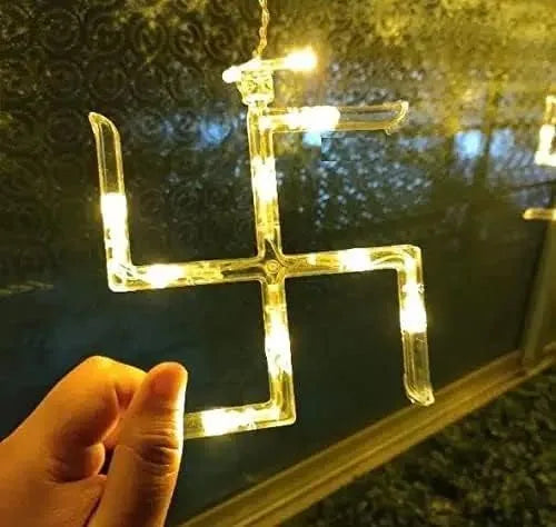 6+6 OM Swastik Curtain Light With Different Flashing Modes