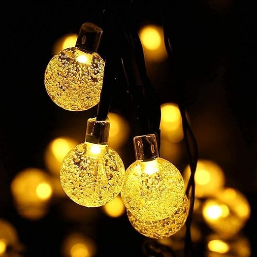 String Ball Light 14 LED 10 Feet Outdoor String Lights Waterproof Crystal Globe Ball Fairy Lights, Decoration Lighting for Diwali,Home, Garden, Christmas
